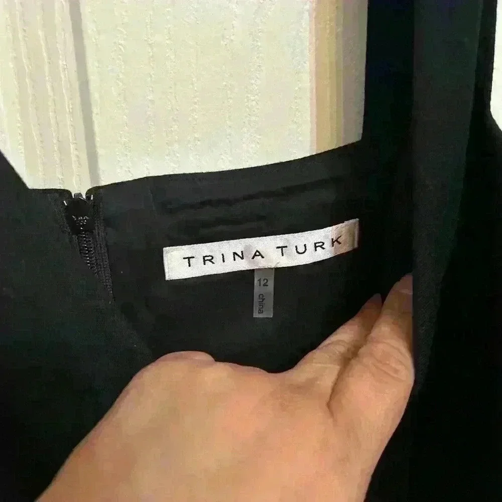 NOT FOR SALE!!! Trina Turk‎ black color sleeveless mini dress size 12